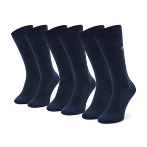 Súprava 3 párov vysokých ponožiek unisex Lacoste - RA4261 Navy Blue 166.