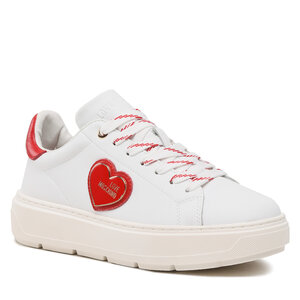 Sneakersy LOVE MOSCHINO - JA15384G1GIA110B Bianco/Ross.