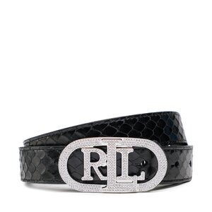 Dámsky opasok Lauren Ralph Lauren - Oval Rev 25 412883817001 Black/Black.