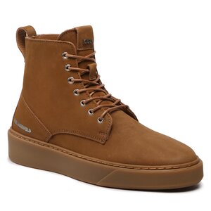 Šnurovacia obuv KARL LAGERFELD - KL53352 Toffee Nubuck.