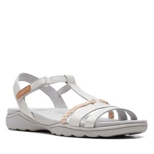 Sandále Clarks - Amanda Tealite 26171126 White Leather.