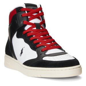 Sneakersy Polo Ralph Lauren - Polo Crt Hgh 809892297001 Black/White/Red.
