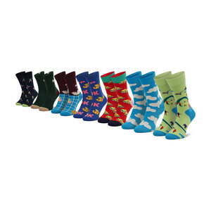 Súprava 7 párov vysokých ponožiek unisex Happy Socks - XSEV15-0200 Farebná.