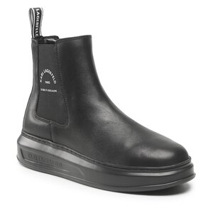 Členková obuv s elastickým prvkom KARL LAGERFELD - KL52541 Black Lthr/Mono.