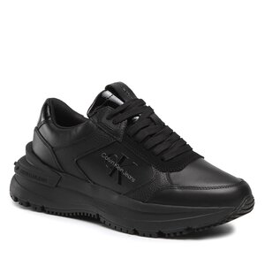 Sneakersy CALVIN KLEIN JEANS - Chunky Runner Lth-Pu Mono YM0YM00679 Full Black 0GV.