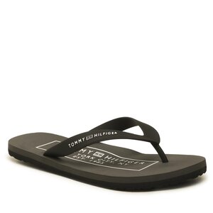 Žabky Tommy Hilfiger - Rubber Hilfiger Beach Sandal FM0FM04468 Black BDS.