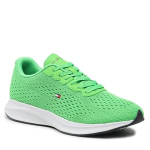 Sneakersy Tommy Hilfiger - Lightweight Runner Knit Flag FM0FM04563 Spring Lime LWY.