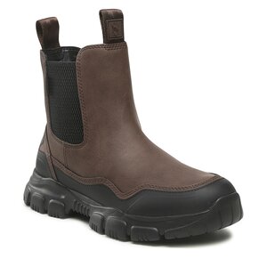 Členková obuv s elastickým prvkom Shaka - Trek Chelsea At 433201 Dark Brown.