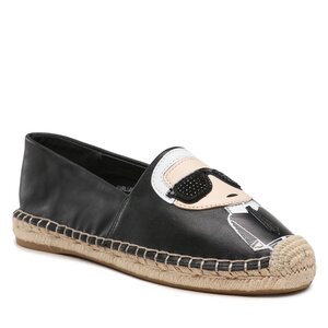 Espadrilky KARL LAGERFELD - KL80111A Black Lthr.