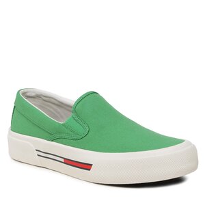 Tenisky Tommy Jeans - Slip On Canvas Color EM0EM01156 Coastal Green LY3.