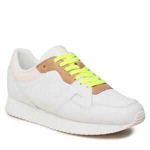 Sneakersy Calvin Klein Jeans - Retro Runner Fluo Contrast YM0YM00619 White/Ancient White 0LA.