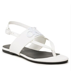 Sandále Calvin Klein Jeans - Flat Sndal Toepost Hw YW0YW00953 White YBR.