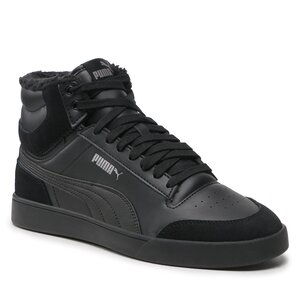 Sneakersy Puma - Shuffle Mid Fur 387609 01 Black/Puma Black/Steel Gray.