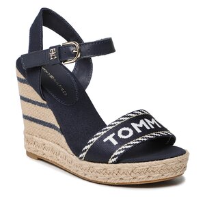 Espadrilky Tommy Hilfiger - Seasonal Webbing Wedge FW0FW07088 Space Blue DW6.