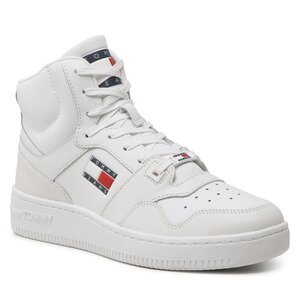 Sneakersy Tommy Jeans - Mid Cut Basket EM0EM01164 White YBR.