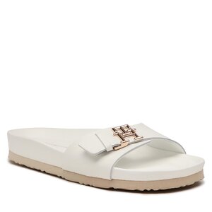 Šľapky Tommy Hilfiger - Th Mule Sandal FW0FW07134 Ecru YBL.