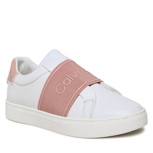 Sneakersy Calvin Klein - Cupsole Slip On HW0HW01352 White/Cafe Au Lait 0LB.