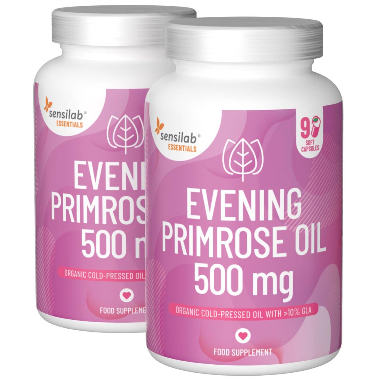 Essentials Pupalkový olej 500 mg, vysoká dávka – Vegan, 180 kapsúl.