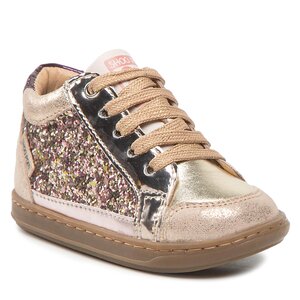 Šnurovacia obuv Shoo Pom - Bouba Connect N4BJAI0401 Golden/Pink/Purp.