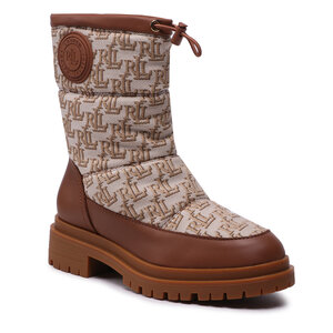Členková obuv Lauren Ralph Lauren - Coree 802882382002 Khaki/Deep Saddle.