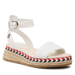 Espadrilky Tommy Hilfiger - Low Wedge Sandal FW0FW07080 Ecru YBL.