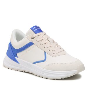 Sneakersy Tommy Hilfiger - Runner With Heel Detail FW0FW06621  Ecru YBL.