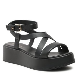 Sandále Tommy Hilfiger - New Flatform Strap FW0FW07245 Black BDS.