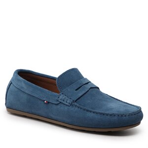 Mokasíny Tommy Hilfiger - Casual Hilfiger Suede Driver FM0FM04271 Blue Coast DBX.
