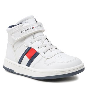 Sneakersy Tommy Hilfiger - High Top Lace-Up/Velcro Sneaker T3B9-32476-1351 S White 100.