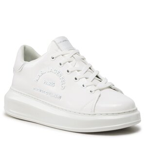 Sneakersy KARL LAGERFELD - KL62539S White Textured Lthr.
