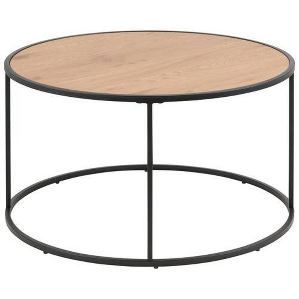 MID.YOU KONFERENČNÝ STOLÍK, čierna, farba duba, kov, kompozitné drevo, 80/80/45 cm.