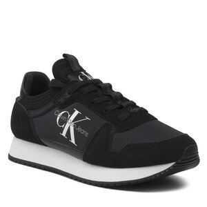 Sneakersy Calvin klein jeans - Runner Sock Laceup Ny-Lth W YW0YW00840 Black 01H.