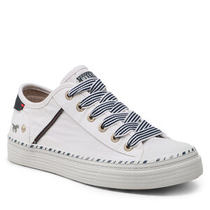 Plátenky Mustang - 1376-303-18 Weiss/Blau.