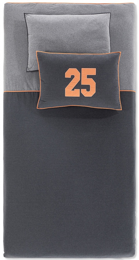 Posteľná súprava 180x230cm thor - šedá/oranžová.

 

Posteľný set Thor obsahuje:


	Prikrývka na posteľ – 180x230cm
	Prestieradlo - 172x252cm
	Vankúš a dekoračný vankúš - 50x70cm


 

Celý set bol vyrobený zo 100% bavlny.

 

Všetky produkty z kolekcie Thor nájdete nižšie v súvisiacich produktoch.