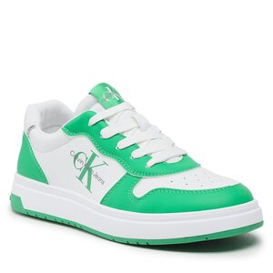 Sneakersy Calvin Klein Jeans - Low Cut Lace-Up Sneaker V3X9-80552-1355 M Green/White X042.