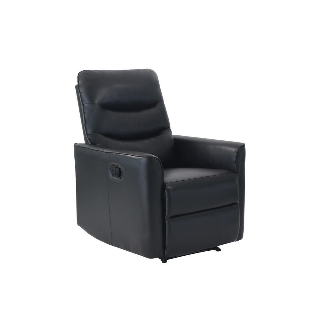 MID.YOU TV KRESLO, textil, čierna.