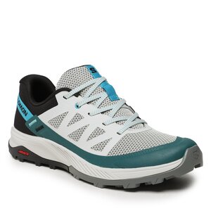 Trekingová obuv Salomon - Outrise L47143200 Lunar Rock/Black/Algiers Blue.