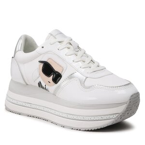 Sneakersy KARL LAGERFELD - KL64930N White Lthr/Suede.