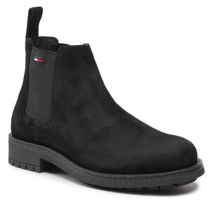 Členková obuv s elastickým prvkom Tommy Jeans - Classic Tommy Jeans Chelsea Boot EM0EM01056 Black BDS.