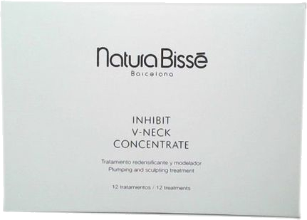 Natura Bissé Spevňujúci koncentrát v ampulkách pre starostlivosť o pokožku krku a dekoltu Inhibit (V-Neck Concentrate) 12 x 4 ml.