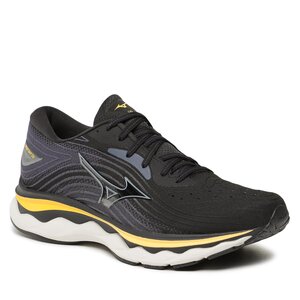 Topánky Mizuno - Wave Sky 6 J1GC220202 Black/Tradewinds/Gold Fusion.