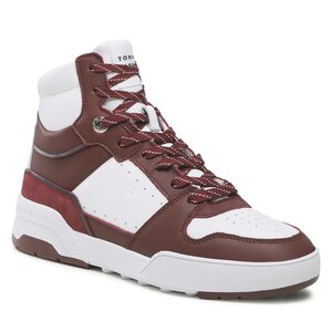 Sneakersy Tommy Hilfiger - High Cut Basket Sneaker FW0FW06748 Deep Rouge VLP.