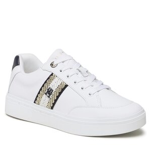Sneakersy Tommy Hilfiger - Court Sneaker With Webbing FW0FW07106 White YBS.