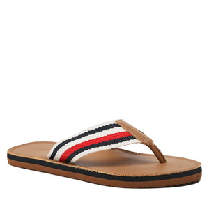 Žabky Tommy Hilfiger - Leather Beach Sandal FM0FM04548 Summer Cognac GU9.