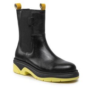 Členková obuv s elastickým prvkom Nessi - 22378 Czarny/Żółty.