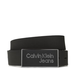 Pánsky opasok Calvin Klein Jeans - Logo Plaque Leather Belt 35mm K50K510161 BDS.