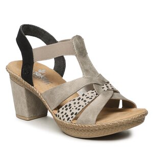 Sandále Rieker - 665K3-60 Beige.