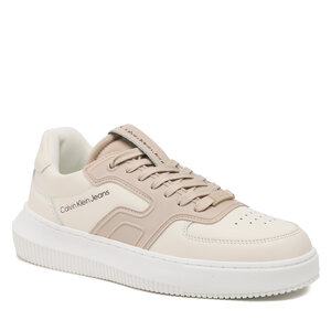 Sneakersy Calvin Klein Jeans - Chunky Cupsole High/Low Freq YM0YM00613 Creamy White/Merino 0K7.