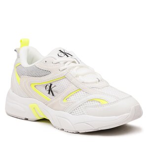 Sneakersy Calvin Klein Jeans - Retro Tennis Su YW0YW00891 White/Safety Yellow 02V.