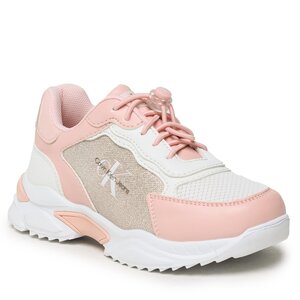 Sneakersy Calvin Klein Jeans - Low Cut Lace-Up Sneaker V3A9-80489-0558 Pink/White X054.